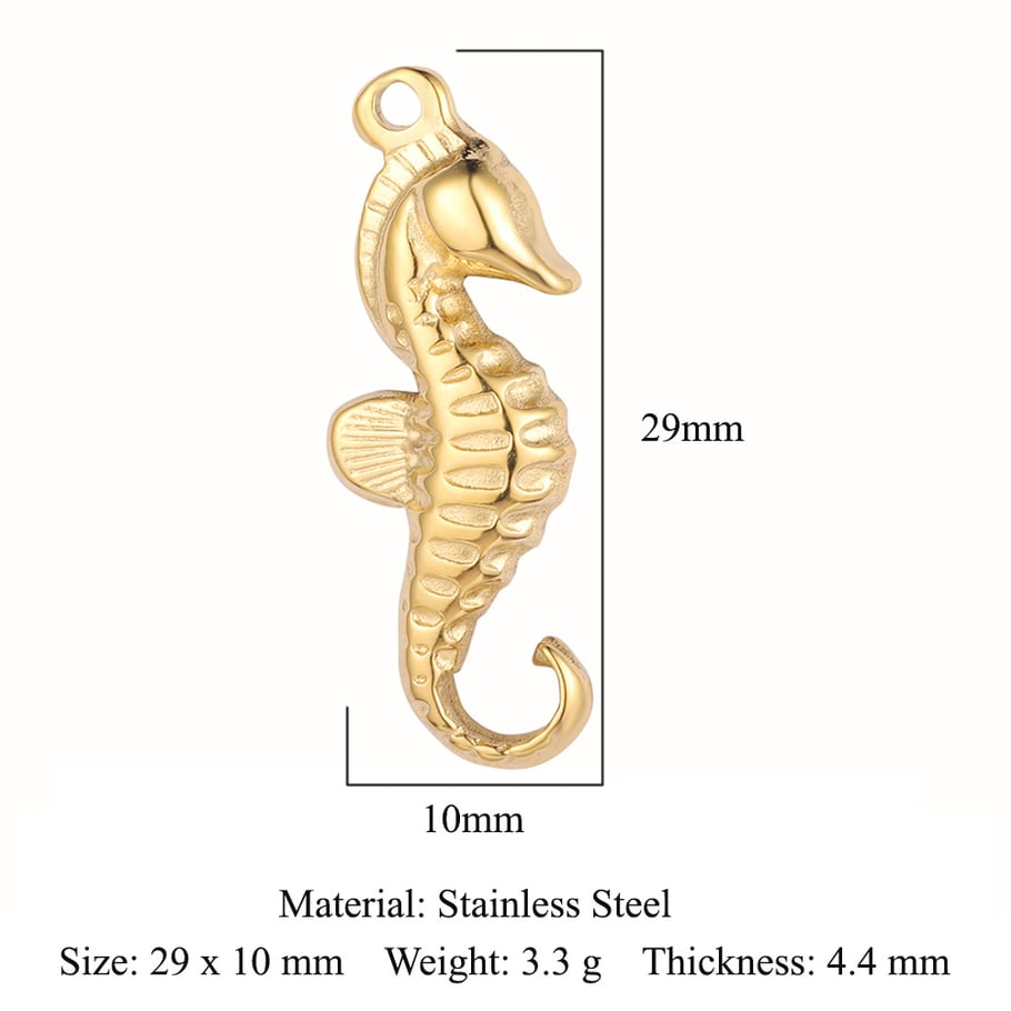 1 Piece Nature Series Animals Stainless Steel Gold Color Women's Pendants h5Picture2