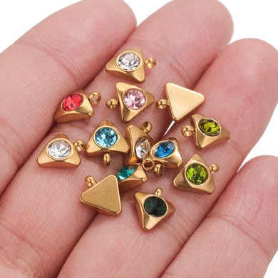 Zarte, lebendige Herz-Anhänger aus Edelstahl in Goldfarbe für Damen h5 Bild5