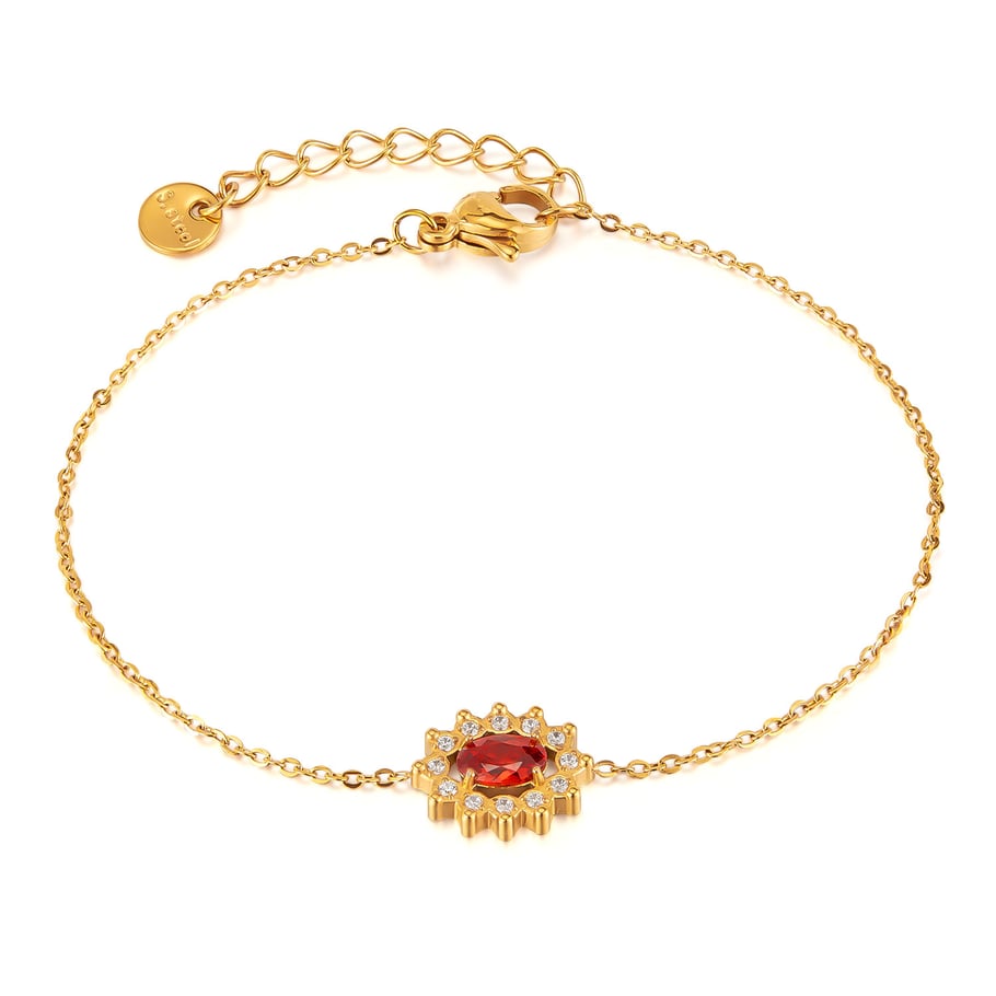 1 Piece Stylish Series Daily Oval Shape Stainless Steel Gold Color Women's Chain Bracelets Picture6