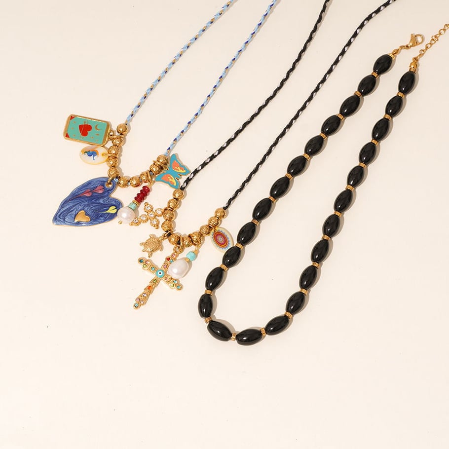 1 Piece Sophisticated Series Elegant Cross Stainless Steel Gold Color Women's Pendant Necklaces Picture5