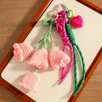 Romantic Series Handmade Woolen Flower Bag Pendant h5 Picture4