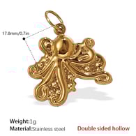 PJ226G Double-sided hollow gold pendant Picture14