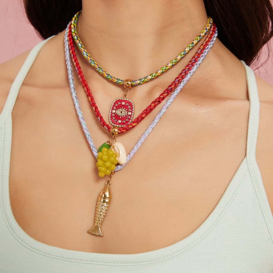 1 Piece Charming Colorful Stainless Steel Women's Pendant Necklaces h5Picture5
