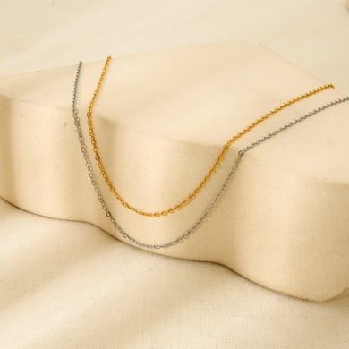 DIY Versatile and Universal Stackable Gold - colored Stainless Steel Necklaces h5 Picture3