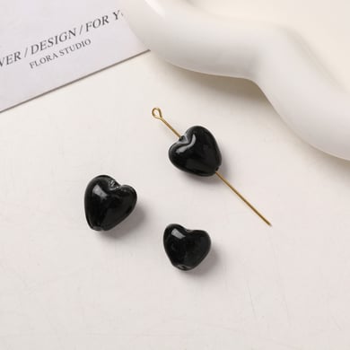 1 Piece Elegant Heart Glass DIY Jewelry Beads h5 