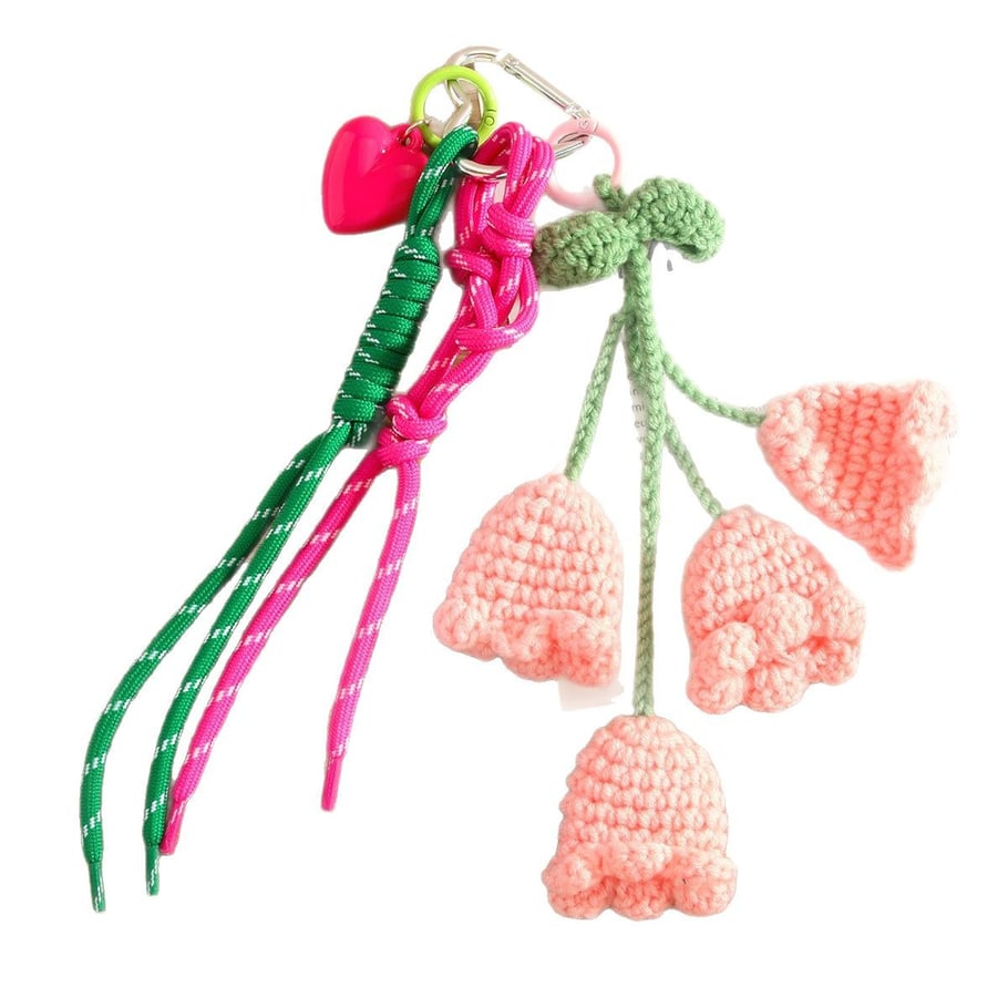 Romantic Series Handmade Woolen Flower Bag Pendant Picture6