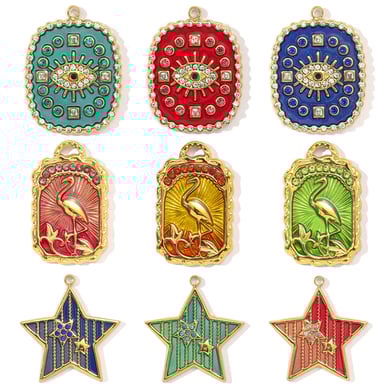 Chic Flamingo Stainless Steel Gold Color Pendants h5 Picture5