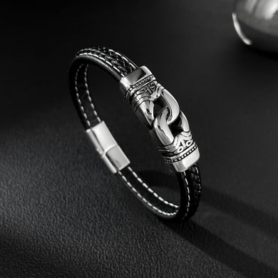 1 Piece Industrial Geometric Stainless Steel Men's Bracelets h5 Picture2