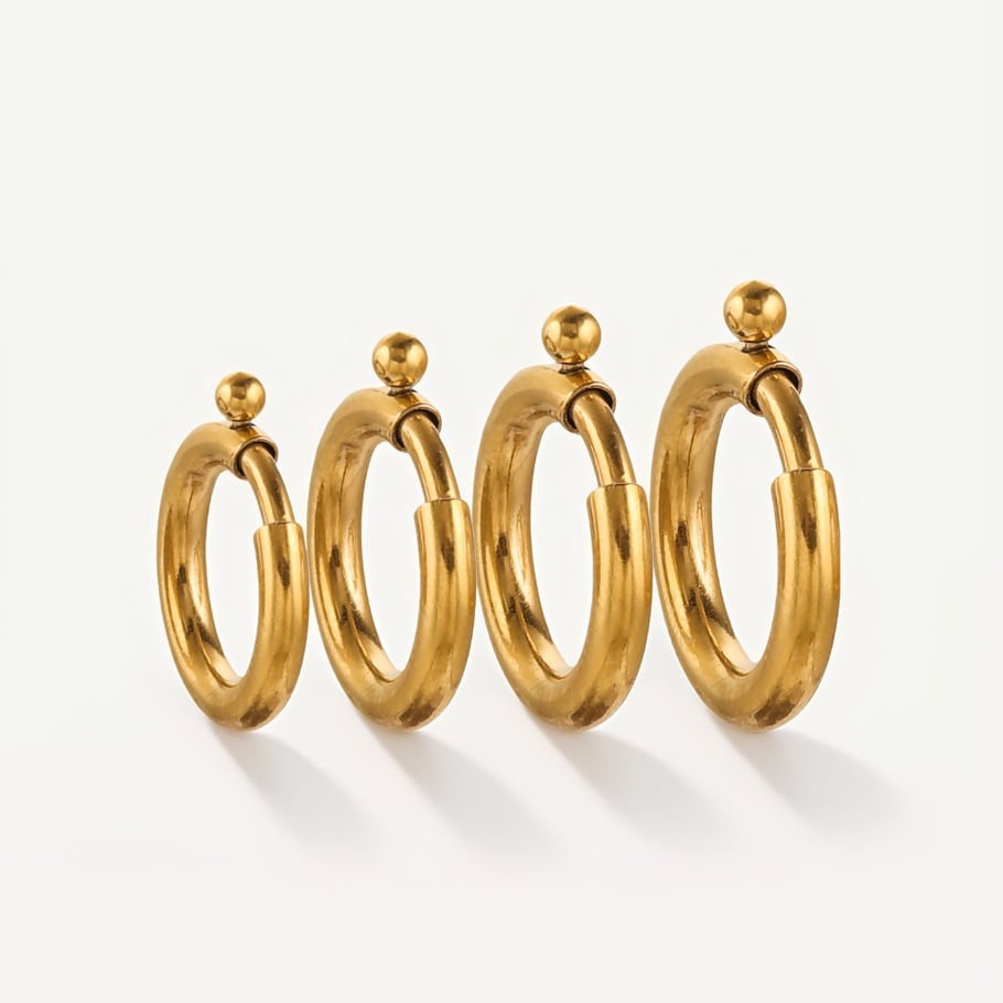 1 Piece DIY Spring Annular Clasp Stainless Steel Gold Color Women's Pendants Picture7