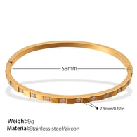 SZ254WEG White Zirconium Gold Bracelet/2 Picture6