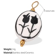 PJ358BKWG Black and White Ceramic Pendant Picture15