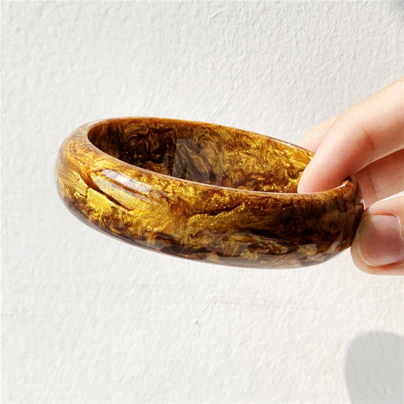 High End Brown Wide Style Blended Round Geometric Women‘s Bracelet h5Picture3