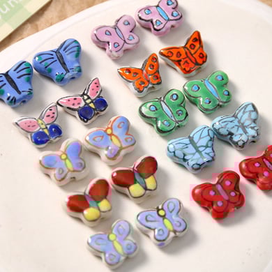 1 Piece Natural Butterfly Ceramics DIY Jewelry Beads h5 Picture4