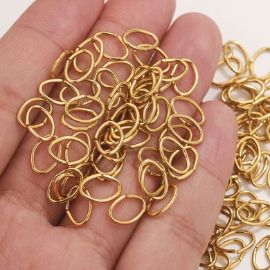 1 Piece Daily Oval Shape Broken Ring Stainless Steel Women's Pendants h5 Picture3