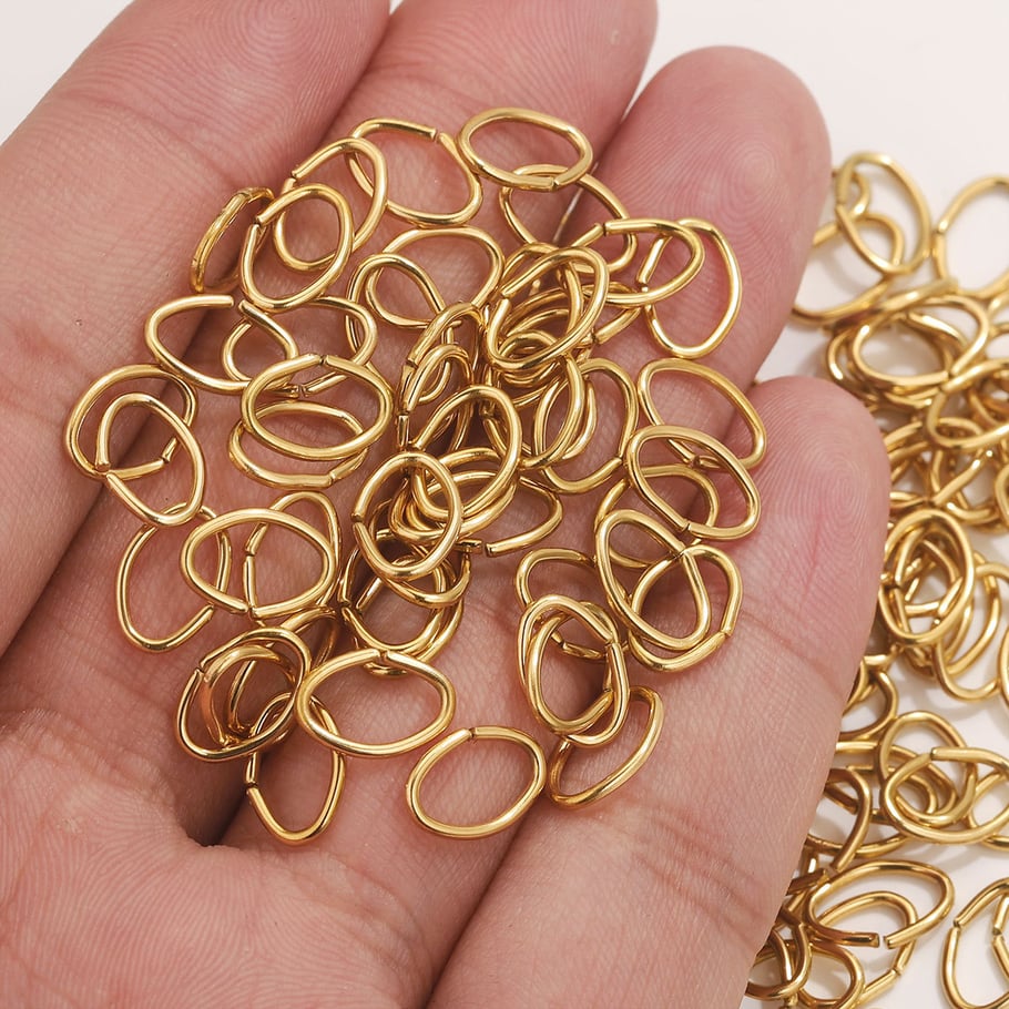1 Piece Daily Oval Shape Broken Ring Stainless Steel Women's Pendants Picture3