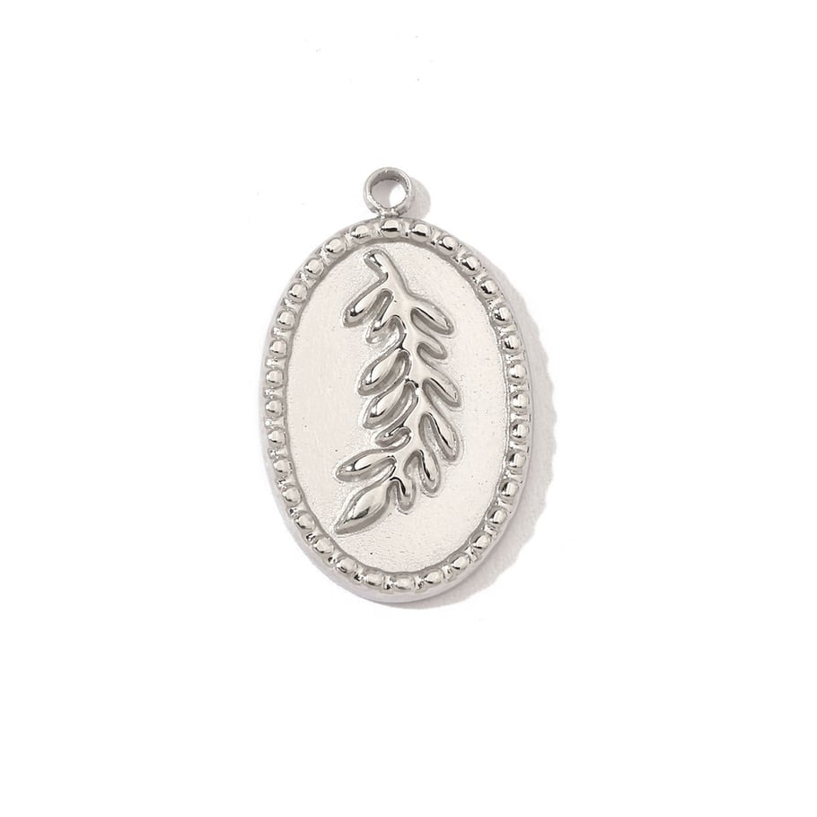 Elegant Flowers Stainless Steel Gold Color Pendants Picture6
