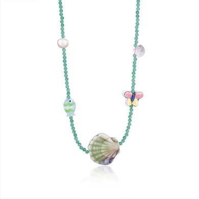 1 Piece Polychrome Series Vacation Intricate Conch Ceramics Crystal Women's Pendant Necklaces h5 Picture7