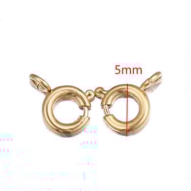 1 Piece DIY Spring Annular Clasp Stainless Steel Gold Color Women's Pendants h5 