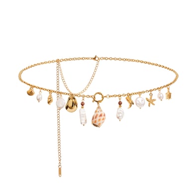  style stainless steel gold color shell waist cha h5 