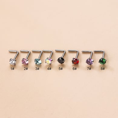 1 Piece Colorful Zircon Women's Nose Stud h5 Picture5