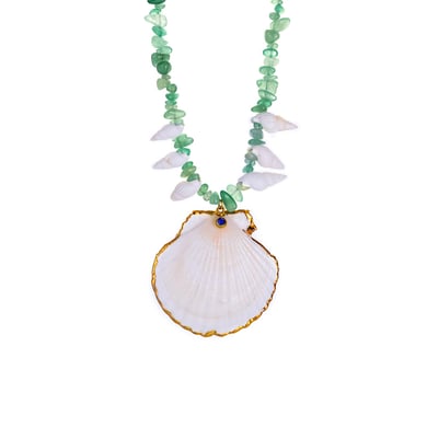 Green Aventurine Beads Sea Shells Women's Pendant Necklaces h5 Picture6