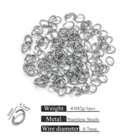 Steel color open egg-shaped ring 0.7x4.5x6 Picture14