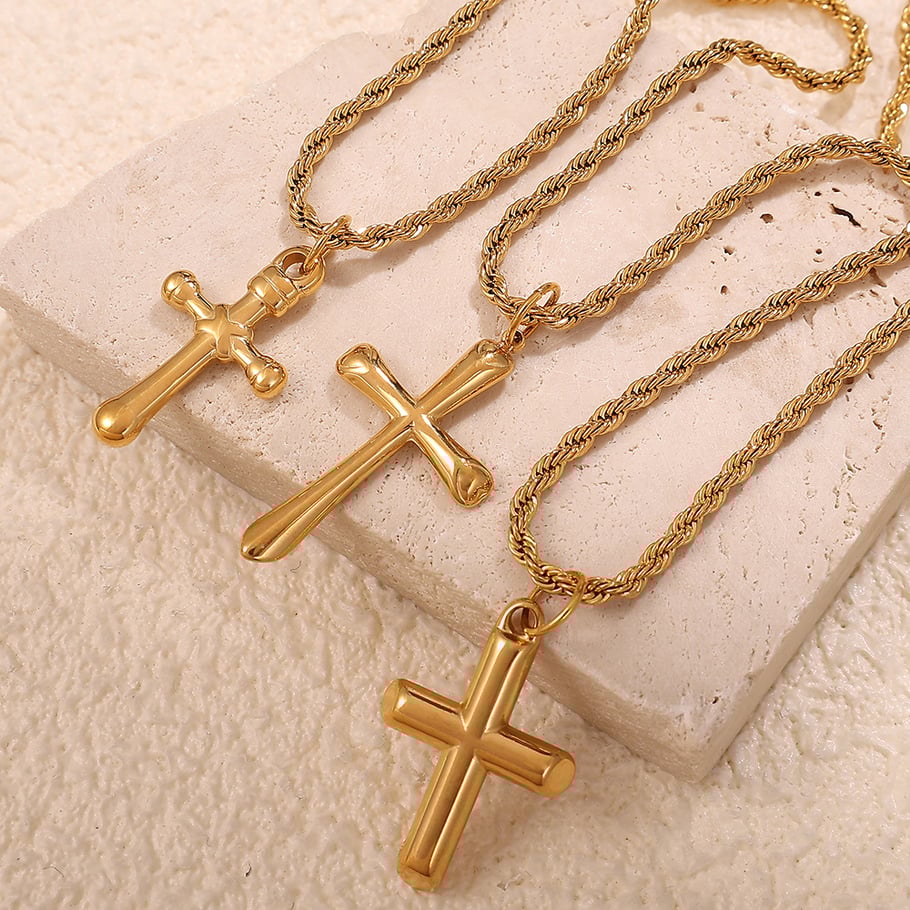Vintage Cross Exquisite Stainless Steel Women's Pendant Picture2