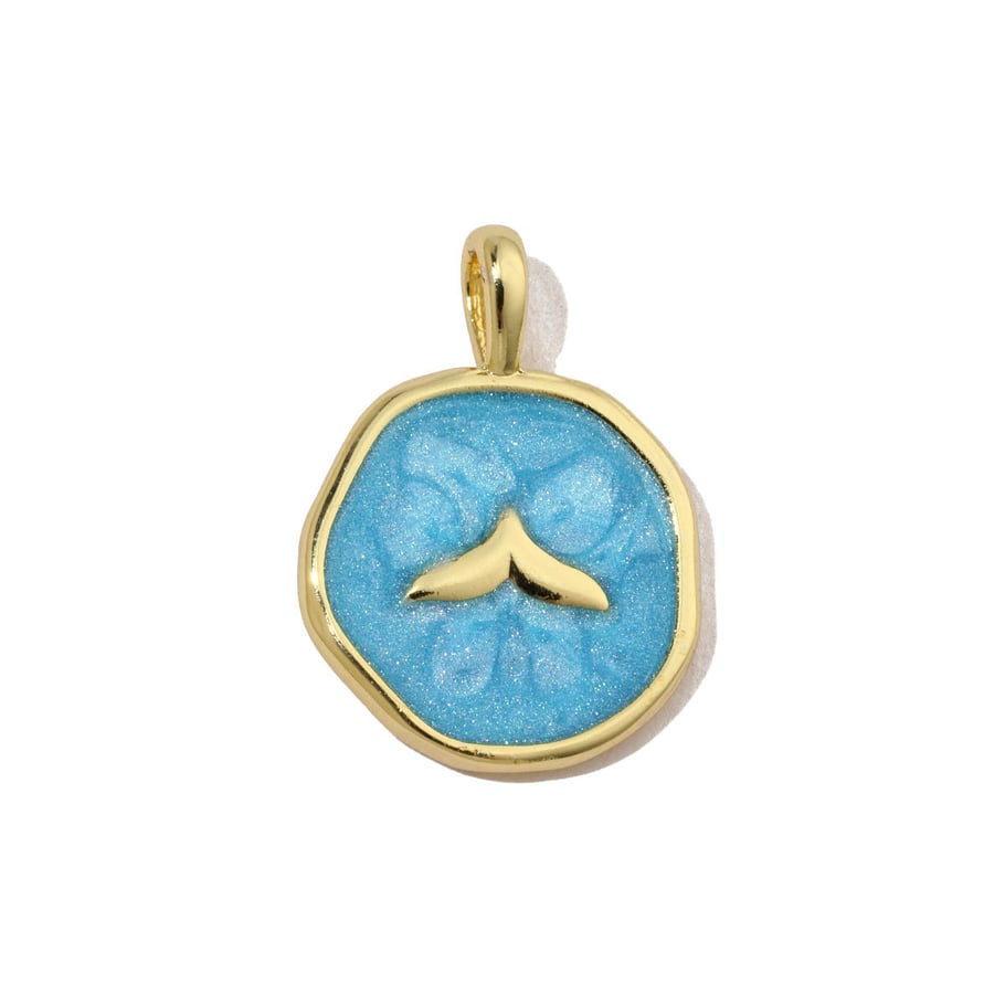 Chic Marine Organism Copper Gold Color Pendants 