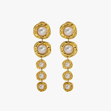 Orecchini pendenti in acciaio inossidabile color oro h5 