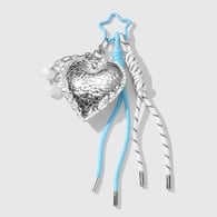 1 silver heart keychain 