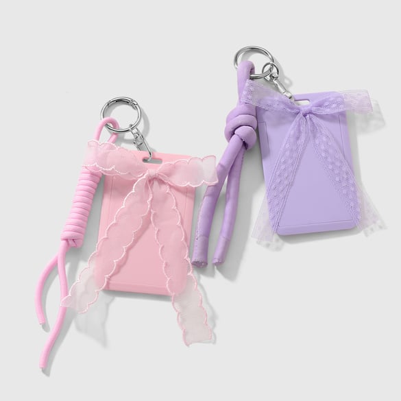 Adornos para bolso con nudo de lazo y tarjetero de uso diario