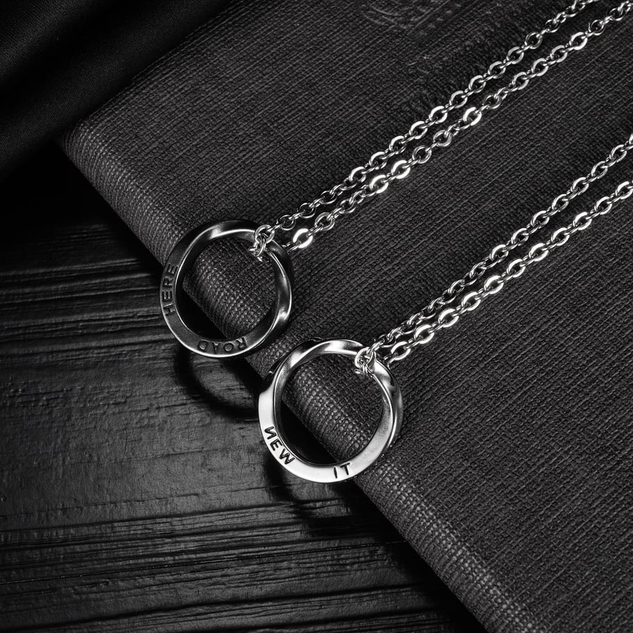 1 Piece Classic Mobius Strip Stainless Steel Men's Chain Necklaces Picture3