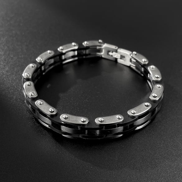 1 Piece Bold Series Fashionable Geometric Stainless Steel Men's Bracelets