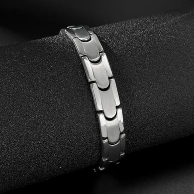 1 Piece Sleek Series Punk Geometric Patchwork Stainless Steel Men's Bracelets h5 Picture7