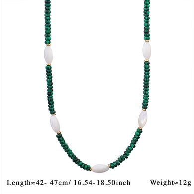 Bohemian Geometric Malachite Women's Beaded Necklaces h5 Picture2