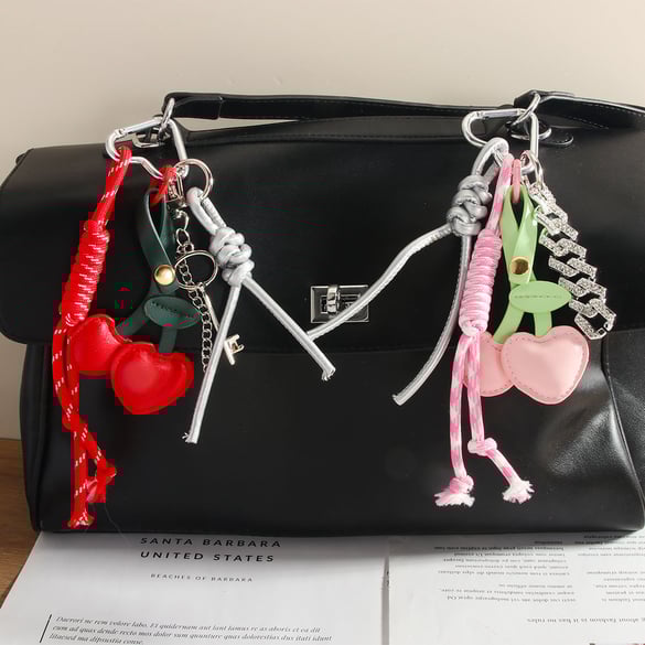 1 Piece Affordable Luxury Series Sweet Cherry PU Women's Bag Charms 2