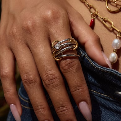 Simple Annular Stainless Steel Gold Color  Minimalist Rings h5 