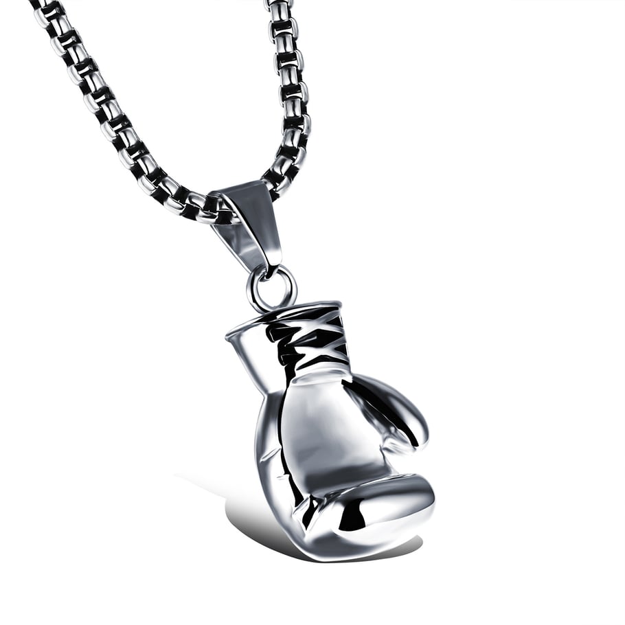 Classic Boxing Glove Stainless Steel Men's Necklaces 