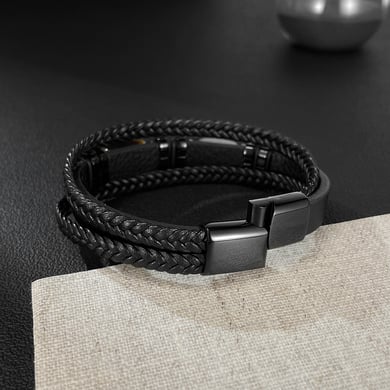 1 Piece Rugged Leather Men's Bracelets h5 Picture4