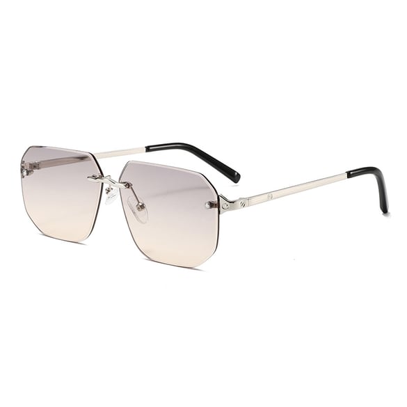 1 Pair Simple Series Daily Solid Color Metal Women's Sunglasses 2