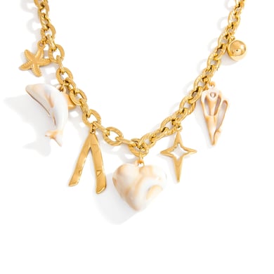 Oceanic Stainless Steel  Gold Color Pendant Necklaces h5 