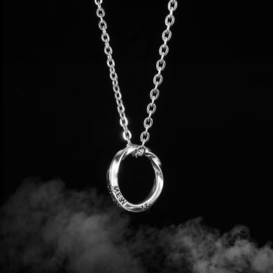 1 Piece Classic Mobius Strip Stainless Steel Men's Chain Necklaces h5 Picture6