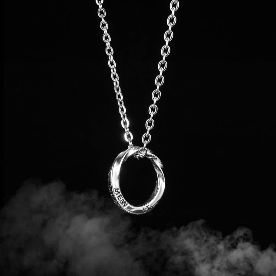 1 Piece Classic Mobius Strip Stainless Steel Men's Chain Necklaces Picture6
