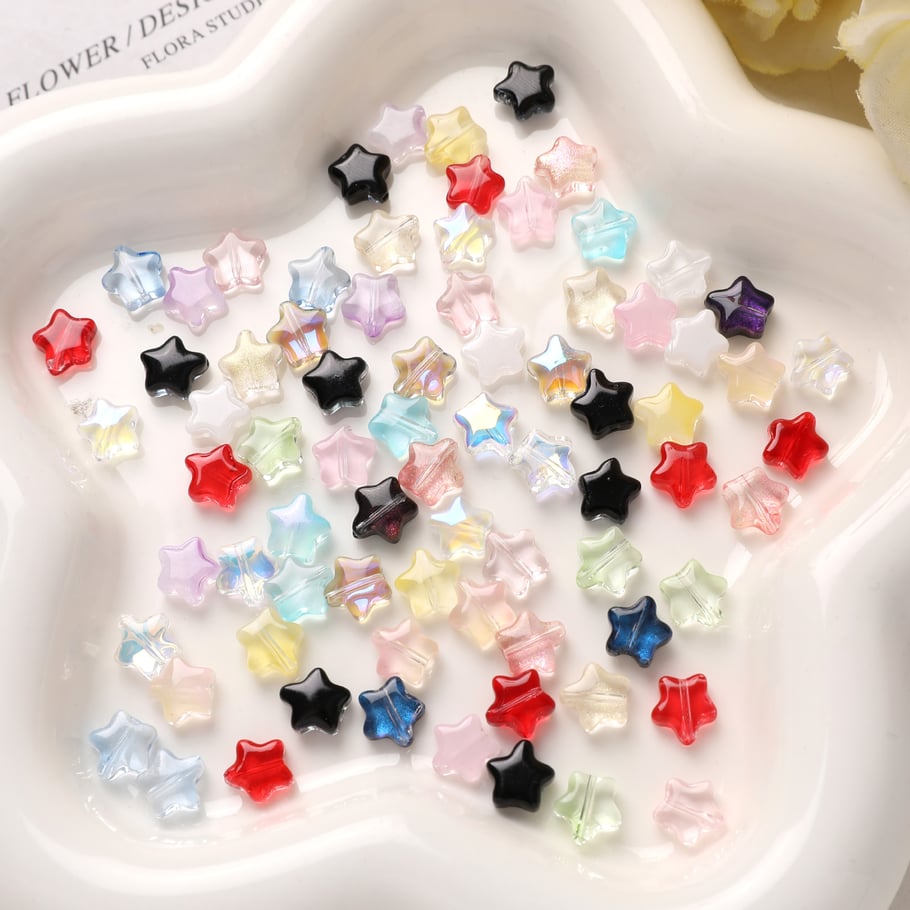 Dazzling Transparent Star Glass DIY Jewelry Beads Picture3