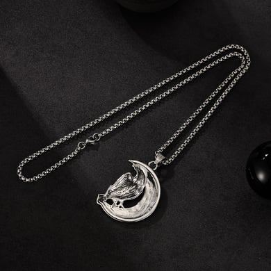Vintage Crow Stainless Steel Men's Necklaces h5 Picture5