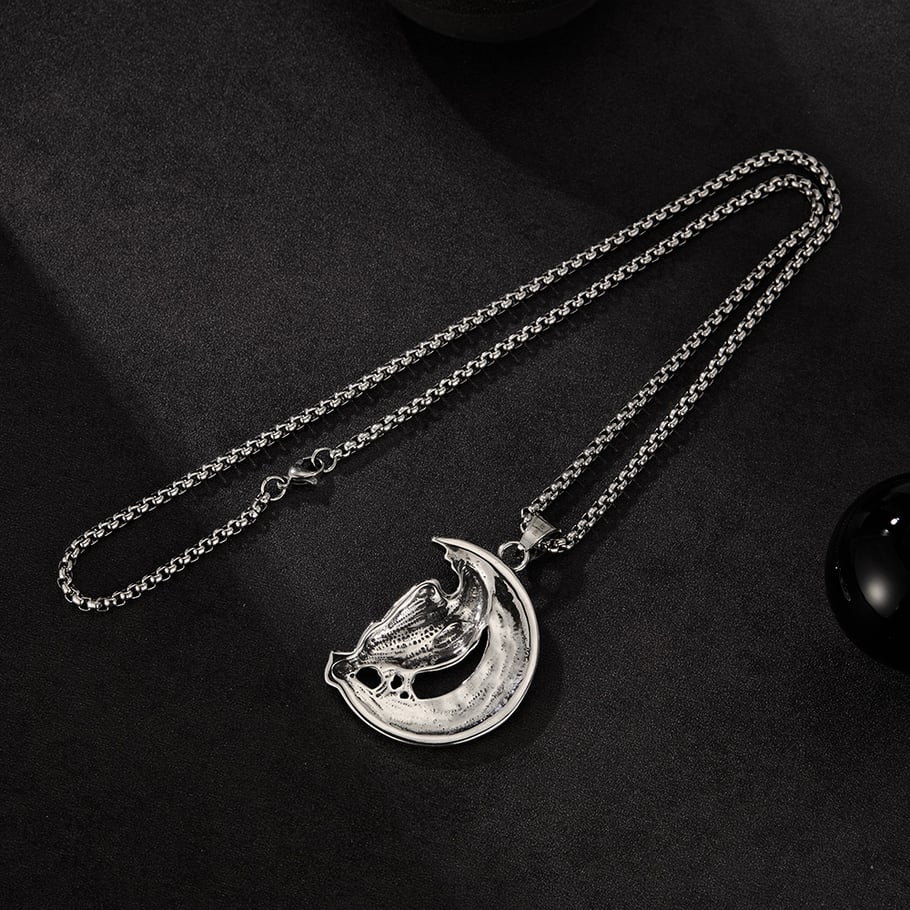 Vintage Crow Stainless Steel Men's Necklaces Picture5
