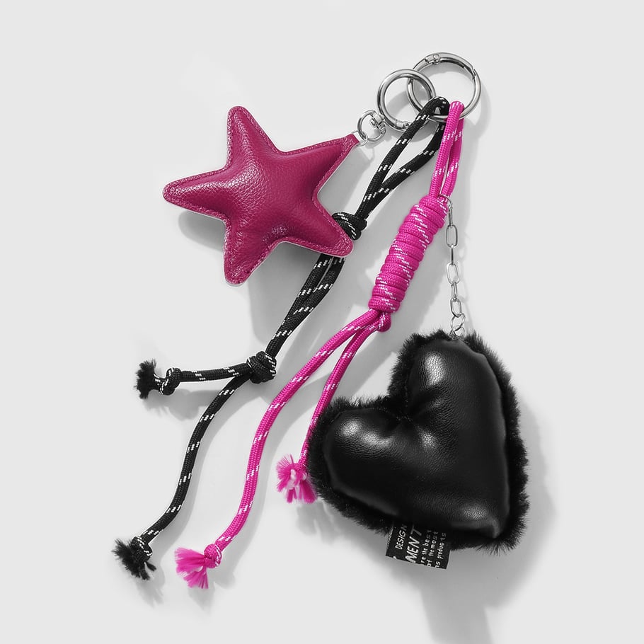 1 Piece Leather Star & Love Women's Bag Charms Picture4