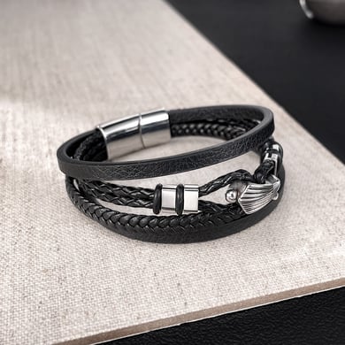 1 Piece Designable Multilayer Stainless Steel Men's Bracelets h5 Picture3