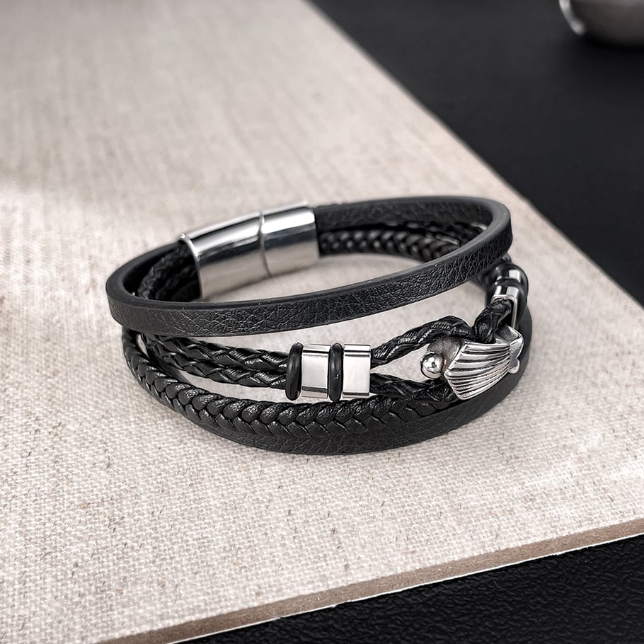 1 Piece Designable Multilayer Stainless Steel Men's Bracelets Picture3