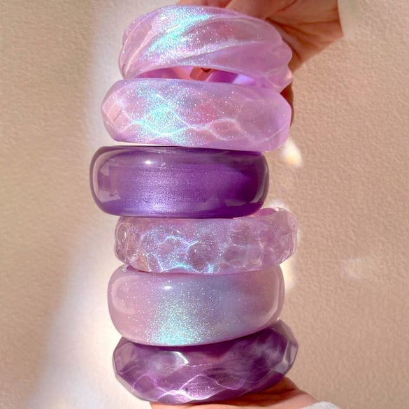 1 Piece Simple Series Retro Geometric Resin Women's Bangles 2
